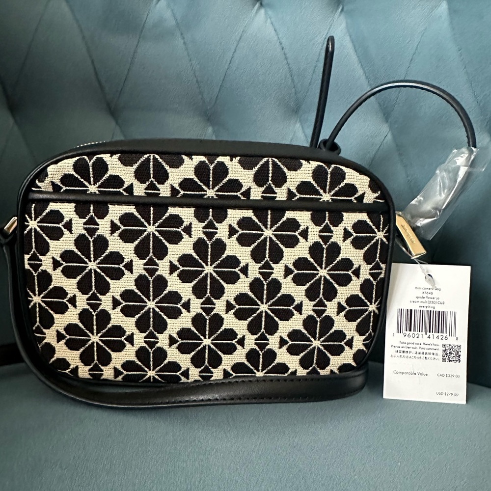 Kate Spade Crossbody NWT! Spade Flower Black & White Retails $279